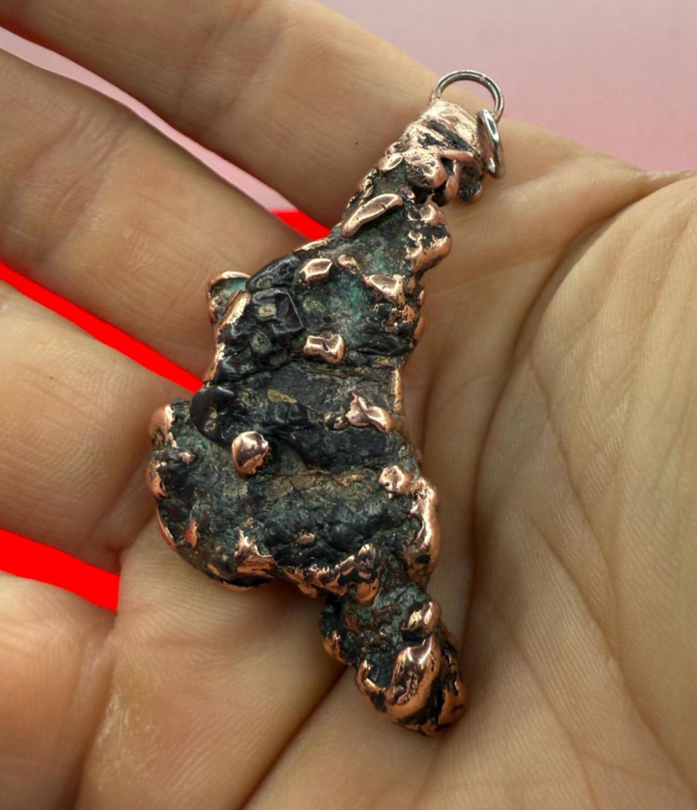Copper Nugget Pendant, Copper Pendant, Michigan Copper, Michigan Float Copper, Handmade Pendant, Michigan Gift, Copper Jewelry, 39.60 grams