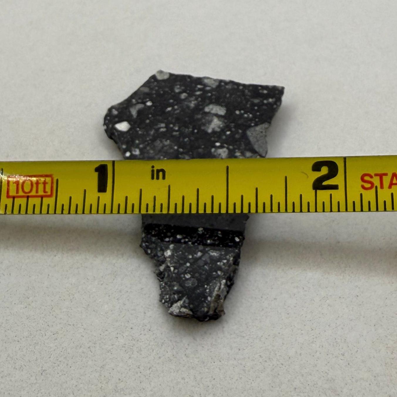 NWA 17679 Lunar Meteorite Slice, Rare Feldspathic Breccia Lunar, Mauritania, Africa, Moon Rock, Astronomy Gift, 3.18 grams