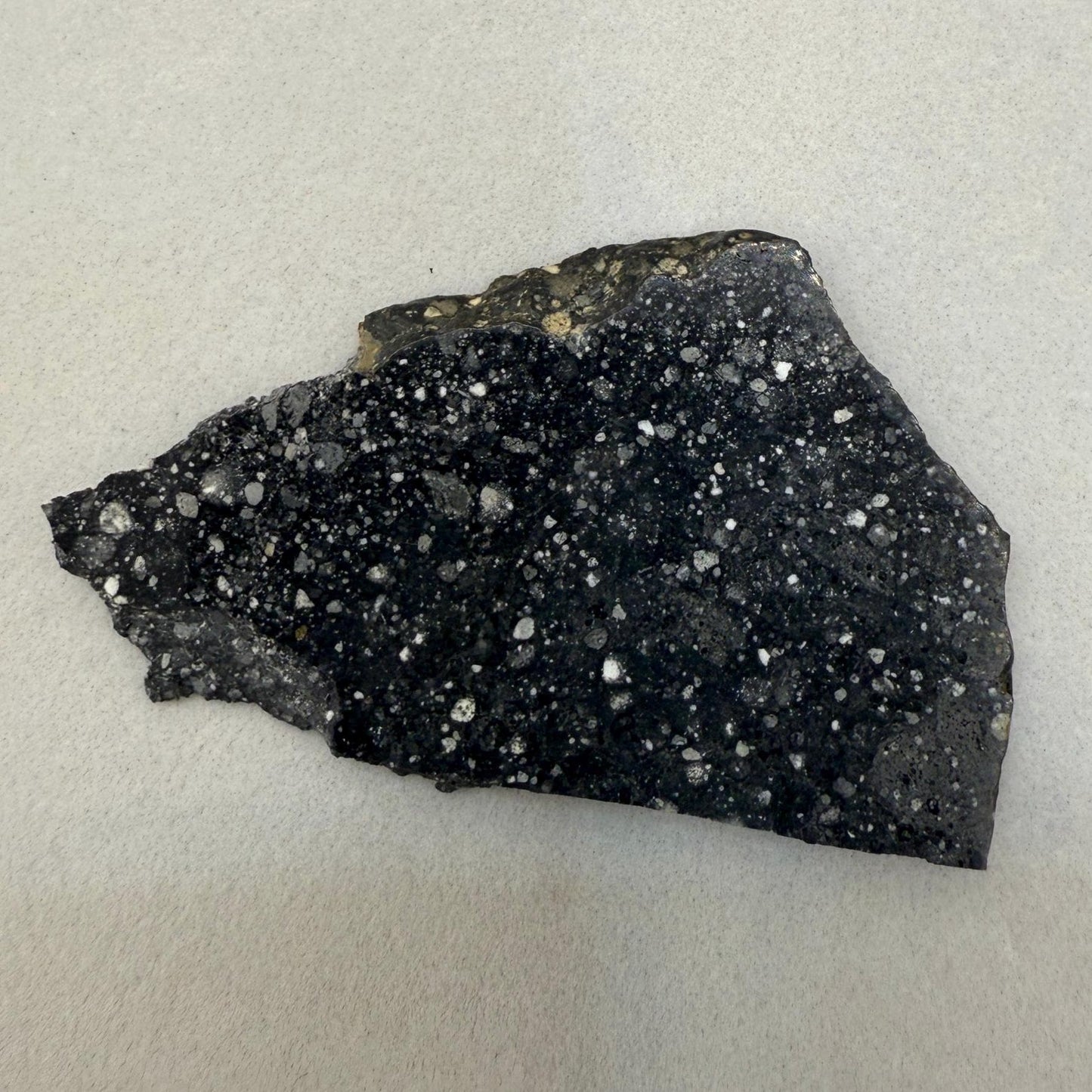 NWA 17679 Lunar Meteorite Slice, Rare Feldspathic Breccia Lunar, Mauritania, Africa, Moon Rock, Astronomy Gift, 7.23 grams