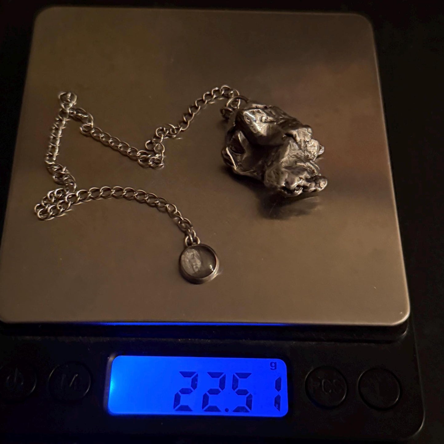 Beautiful Aletai Meteorite Pendulum, 22.51 grams, Astronomy Gift, Meditation Tool, Authentic Meteorite, Pendulum, Meteorite Pendant