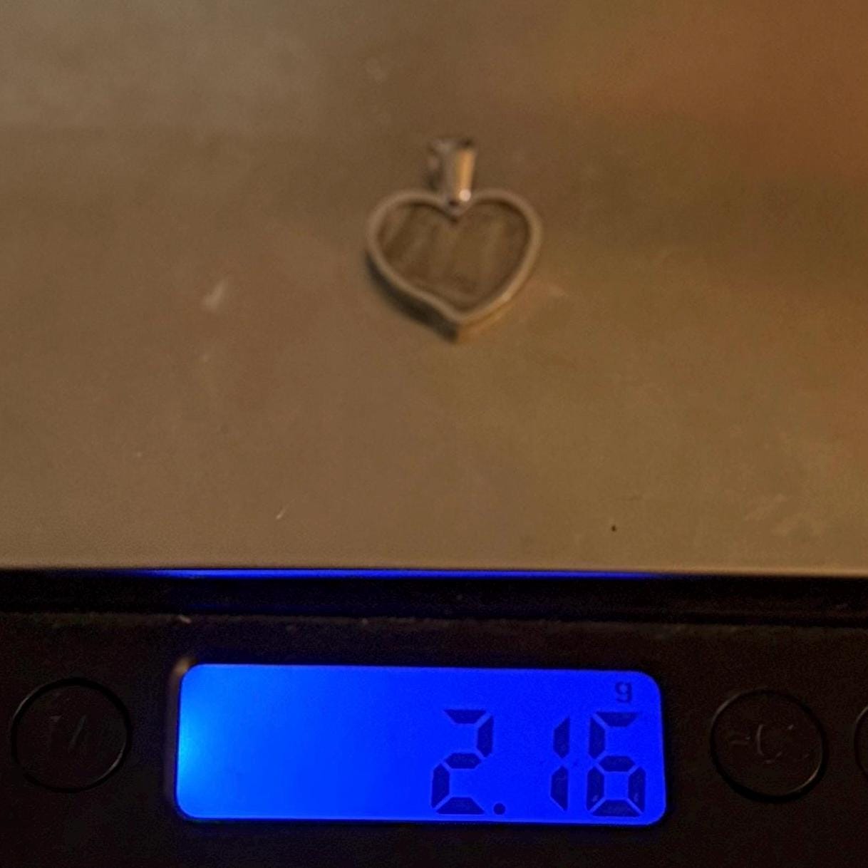 Muonionalusta Meteorite Sweetheart Pendant, Heart Shaped Pendant, Stainless Steel Pendant, Space Gift, Cosmic Pendant, 2.16 grams