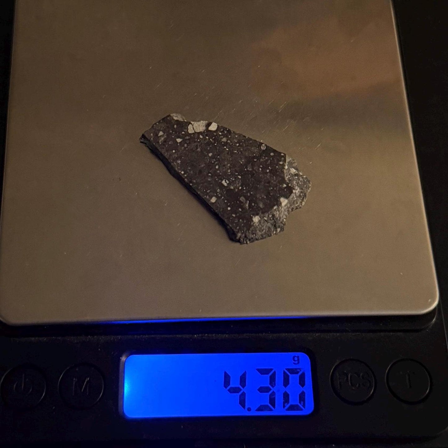 NWA 17679 Lunar Meteorite Slice, Rare Feldspathic Breccia Lunar, Mauritania, Africa, Moon Rock, Astronomy Gift, 4.30 grams