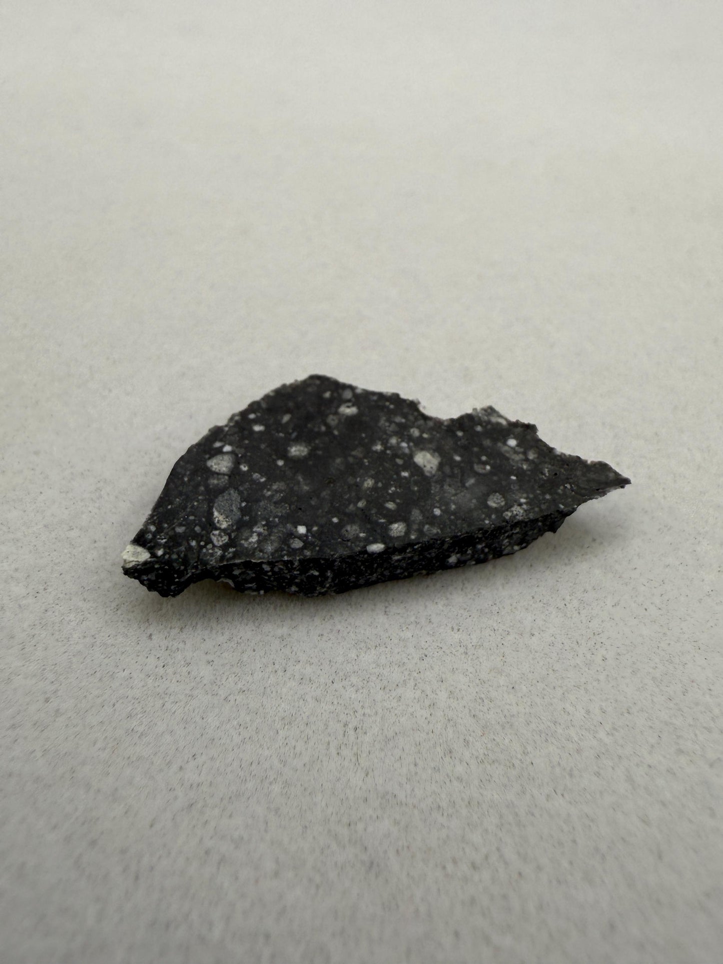 NWA 17679 Lunar Meteorite Slice, Rare Feldspathic Breccia Lunar, Mauritania, Africa, Moon Rock, Astronomy Gift, 0.69 grams