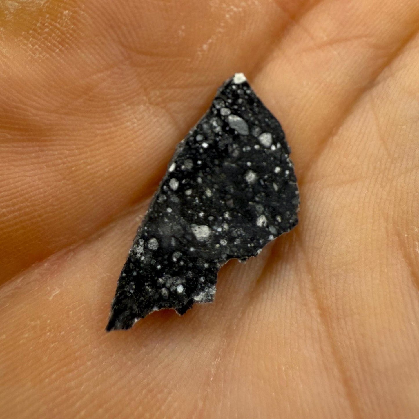 NWA 17679 Lunar Meteorite Slice, Rare Feldspathic Breccia Lunar, Mauritania, Africa, Moon Rock, Astronomy Gift, 0.69 grams
