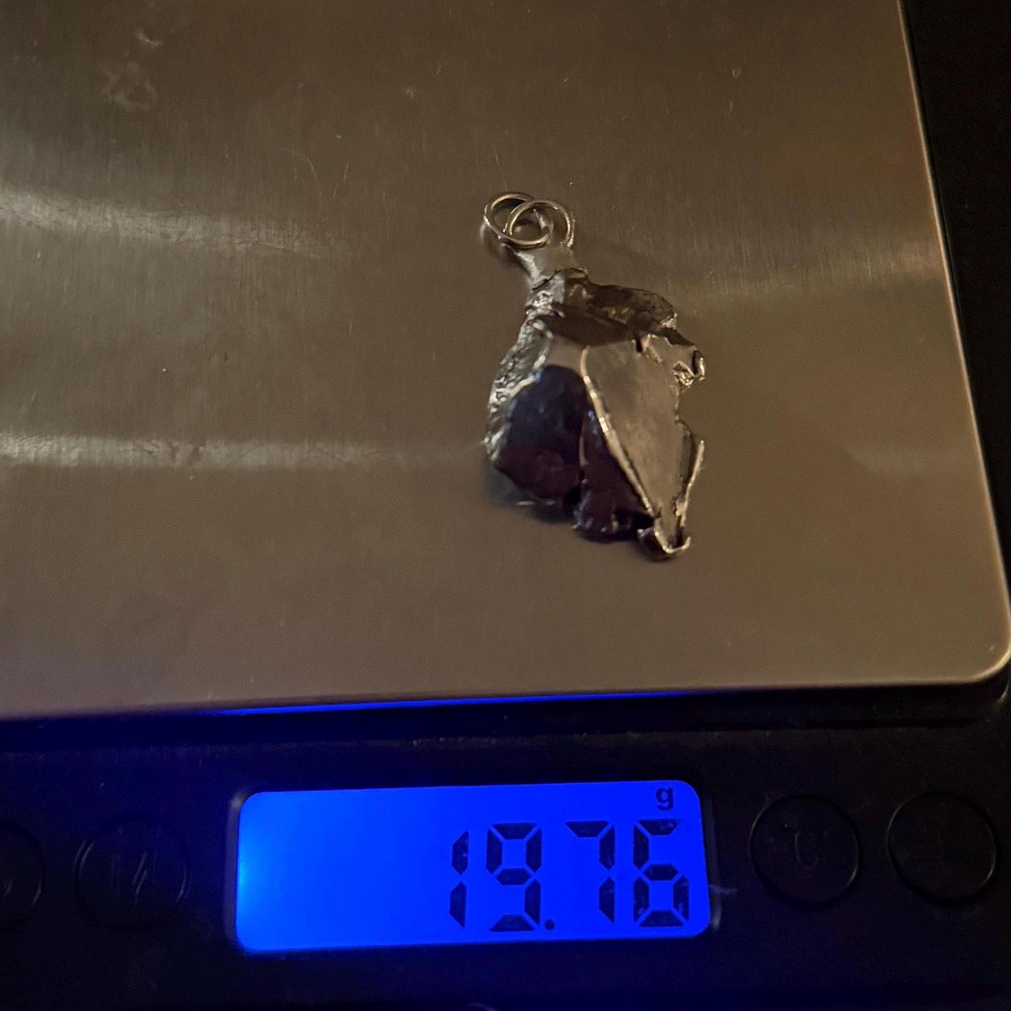 Beautiful Aletai Meteorite Pendant, 19.76 grams, Astronomy Gift, Authentic Meteorite, Meteorite Jewelry, Meteorite Pendant, COA, Space Gift