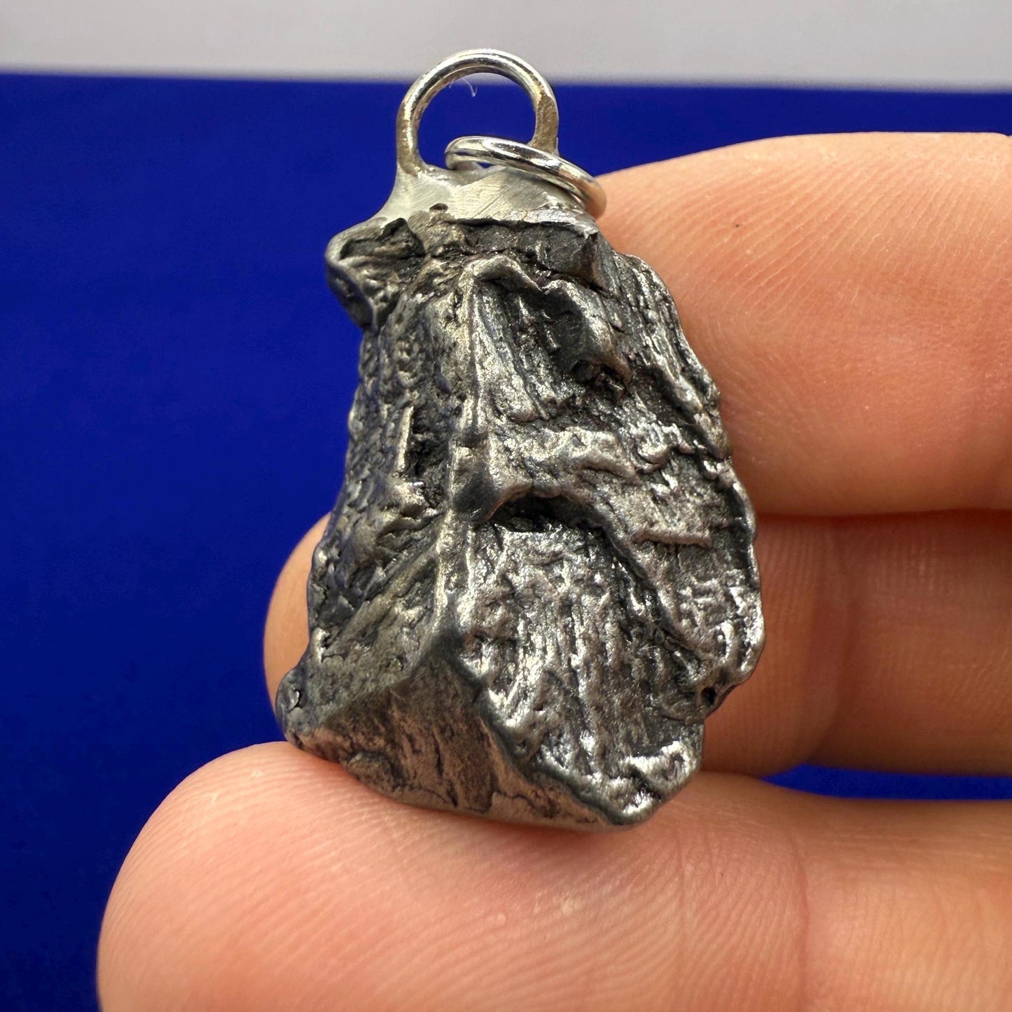 Beautiful Meteorite Campo del Cielo Pendant 14.53 Grams, Astronomy Gift, Authentic Meteorite, Meteorite Jewelry, Meteorite Pendant, COA