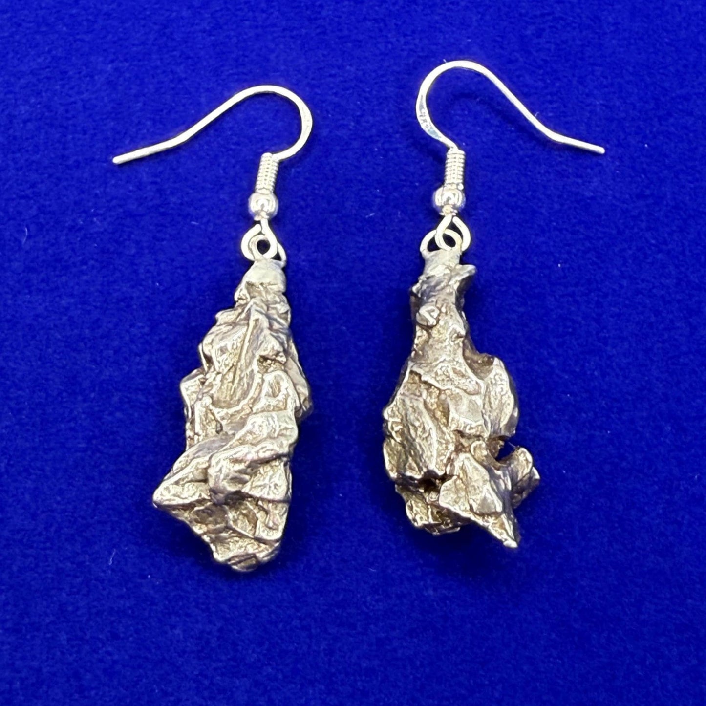 Aletai Meteorite Earings, Meteorite Earings, Fishhook, Handmade Earings, Space Jewelry, Dangle Earrings, Handmade Earrings, 15.96 grams