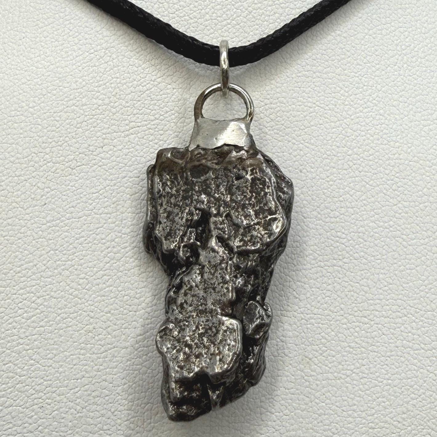 Beautiful Meteorite Campo del Cielo Pendant 14.13 Grams, Astronomy Gift, Authentic Meteorite, Meteorite Jewelry, Meteorite Pendant, COA