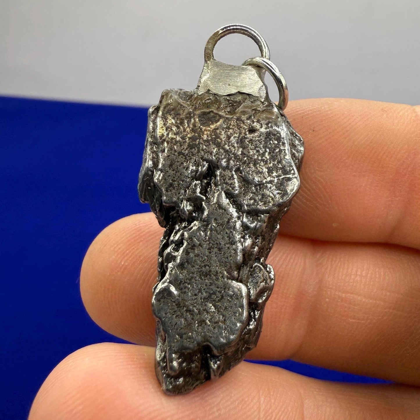 Beautiful Meteorite Campo del Cielo Pendant 14.13 Grams, Astronomy Gift, Authentic Meteorite, Meteorite Jewelry, Meteorite Pendant, COA