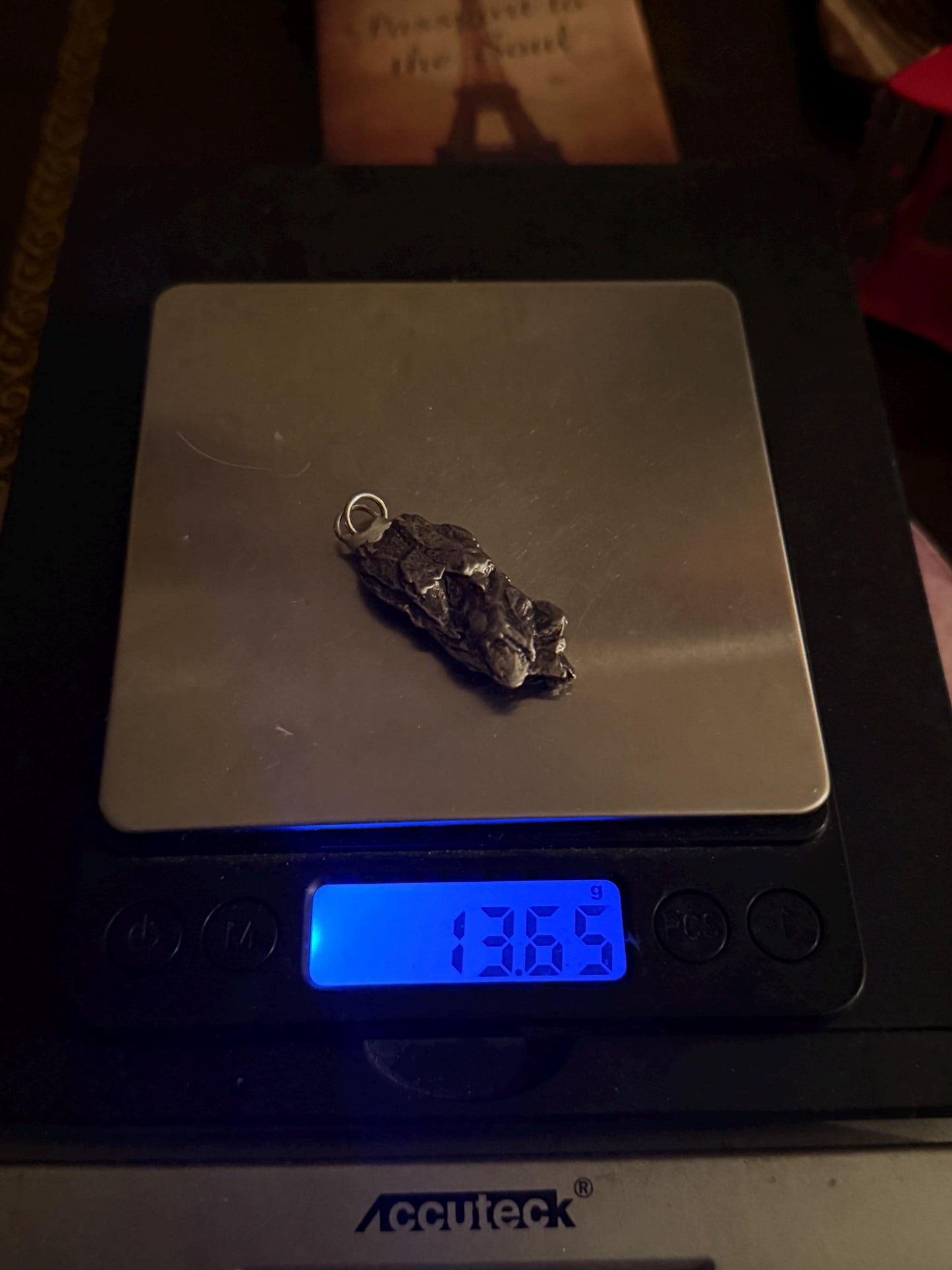 Beautiful Meteorite Campo del Cielo Pendant 13.65 Grams, Astronomy Gift, Authentic Meteorite, Meteorite Jewelry, Meteorite Pendant, COA