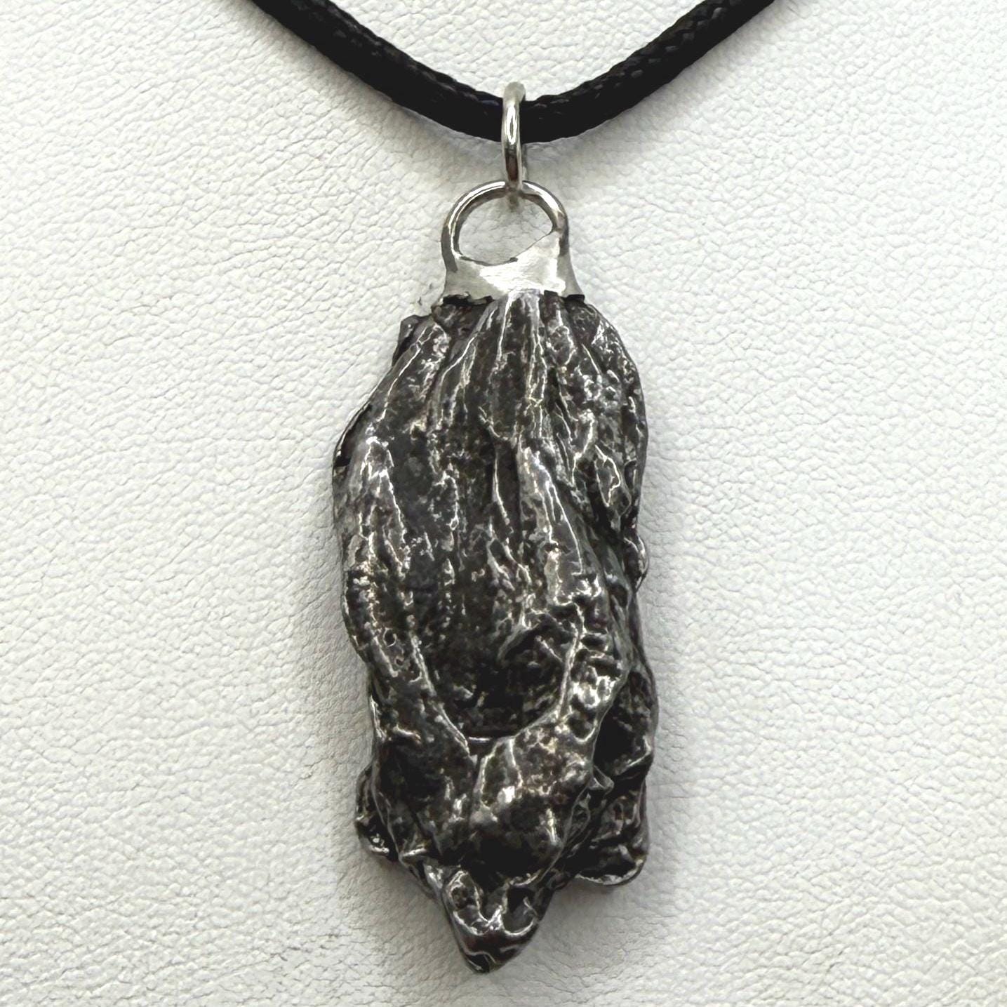 Beautiful Meteorite Campo del Cielo Pendant 13.65 Grams, Astronomy Gift, Authentic Meteorite, Meteorite Jewelry, Meteorite Pendant, COA