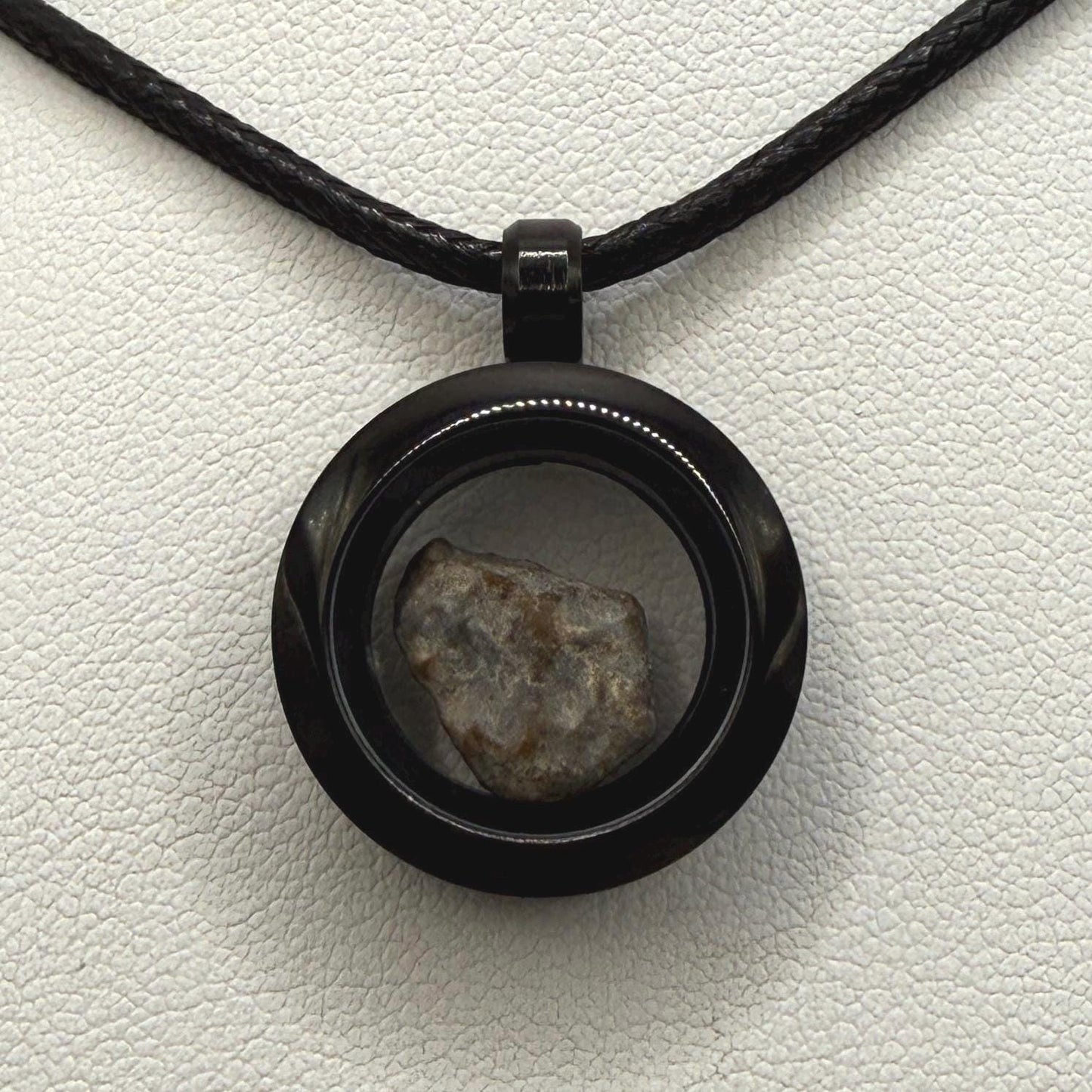 Moon|Lunar Meteorite Pendant, NWA 13974, Feldspathic Breccia, Moon Meteorite, Meteorite Collection, Lunar Feldspathic Breccia, 0.43 grams