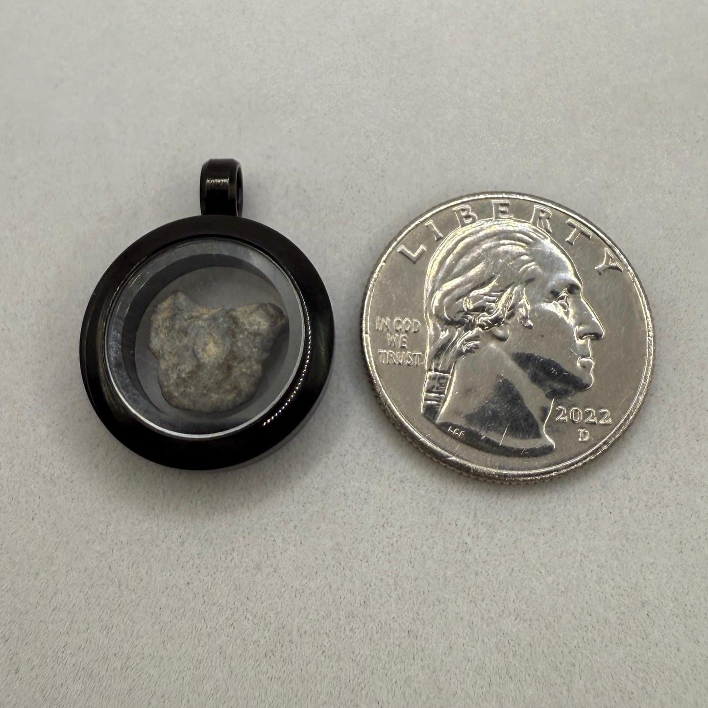 Moon|Lunar Meteorite Pendant, NWA 13974, Feldspathic Breccia, Moon Meteorite, Meteorite Collection, Lunar Feldspathic Breccia, 0.43 grams