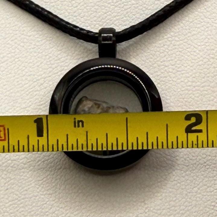Moon|Lunar Meteorite Pendant, NWA 13974, Feldspathic Breccia, Moon Meteorite, Meteorite Collection, Lunar Feldspathic Breccia, 0.42 grams