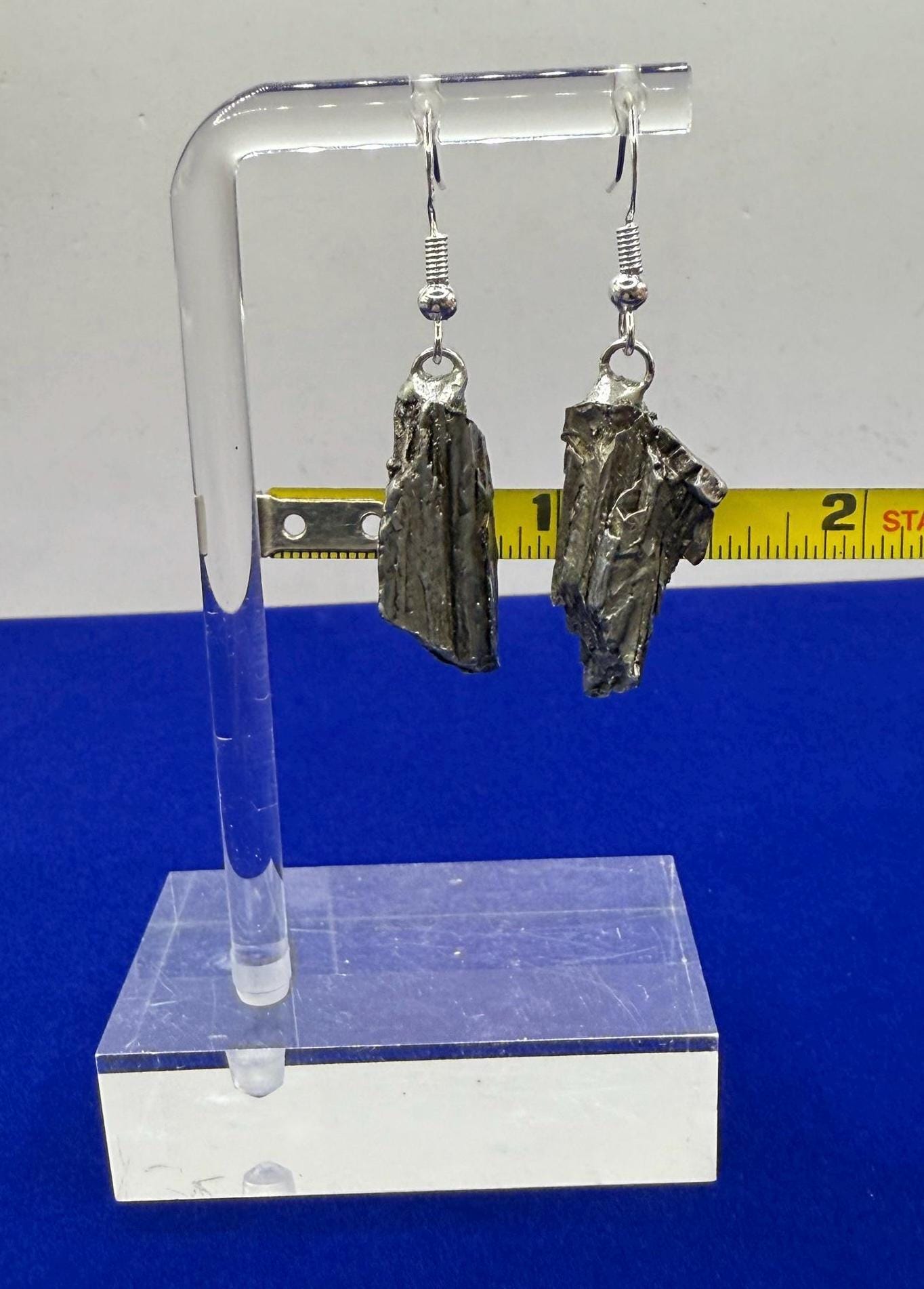 Aletai Meteorite Earings, Meteorite Earings, Fishhook, Handmade Earings, Space Jewelry, Dangle Earrings, Handmade Earrings, 11.22 grams