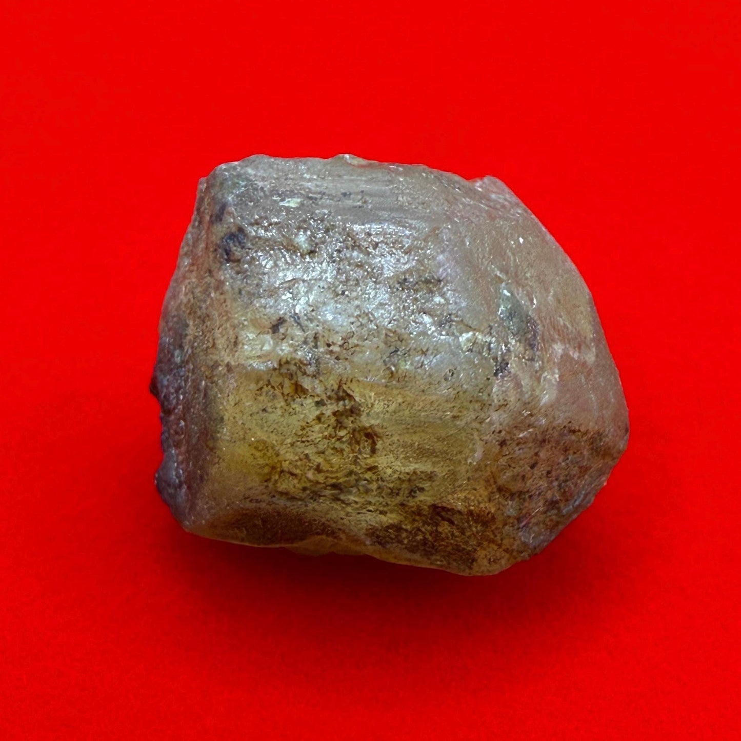 Golden Brazilian Phenacite, 8.96g (44.8 Carats) Tangerine Phenacite, High-Vibration Gemstone from Bahia, Brazil, Rare Collector’s Crystal