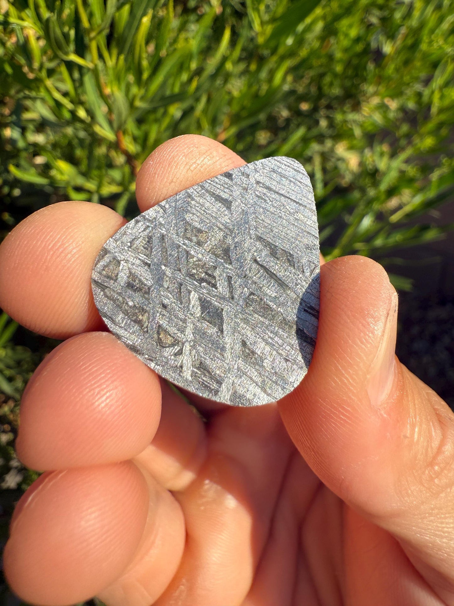 Aletai Meteorite Guitar Pick, Etched & Polished, 8.23g, Authentic Iron Meteorite, Truly Out of This World, Unique Music Gift, Astronomy Gift