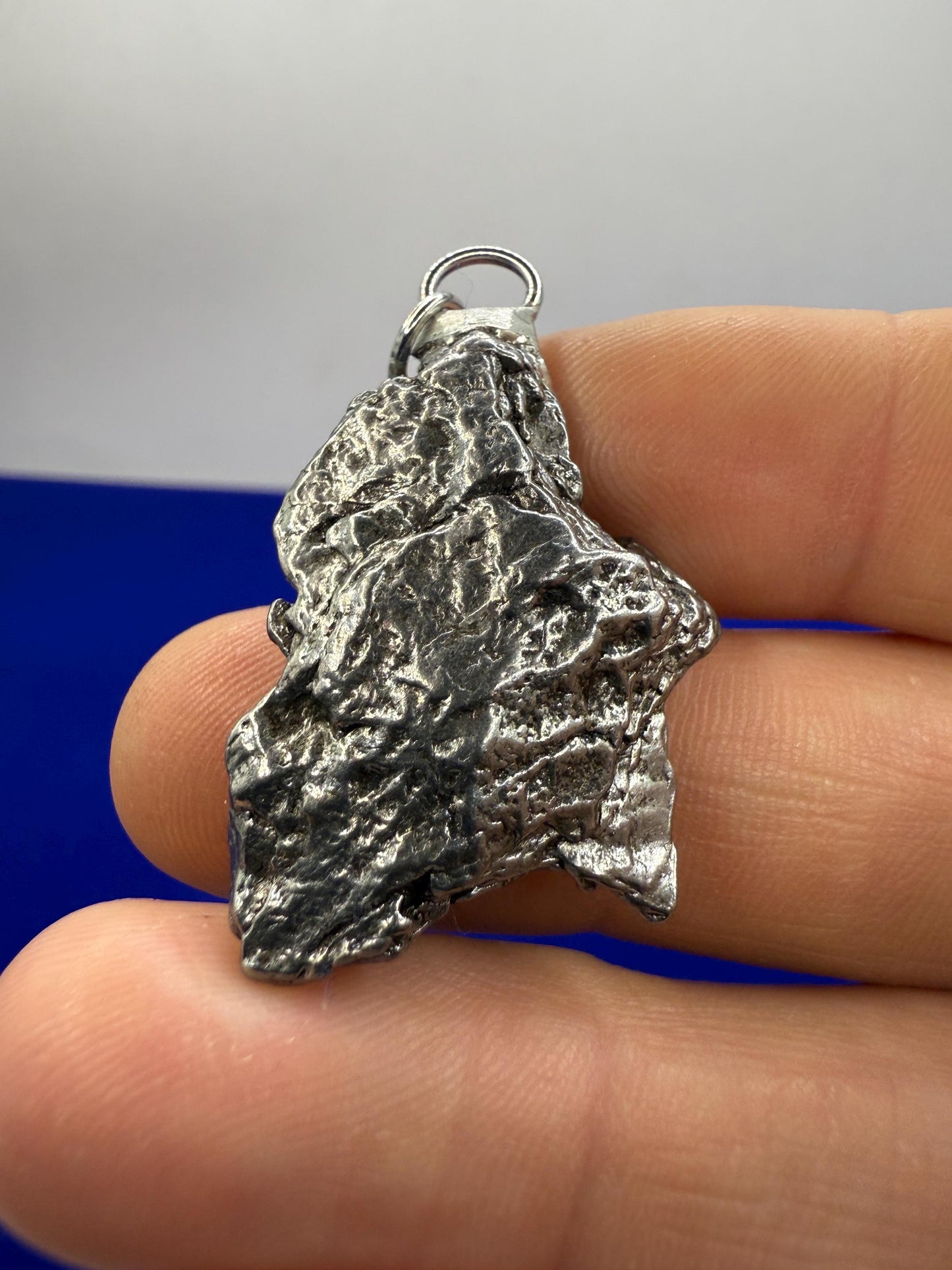 Beautiful Meteorite Campo del Cielo Pendant, 15.67 Grams, Astronomy Gift, Authentic Meteorite, Meteorite Jewelry, Meteorite Pendant, COA