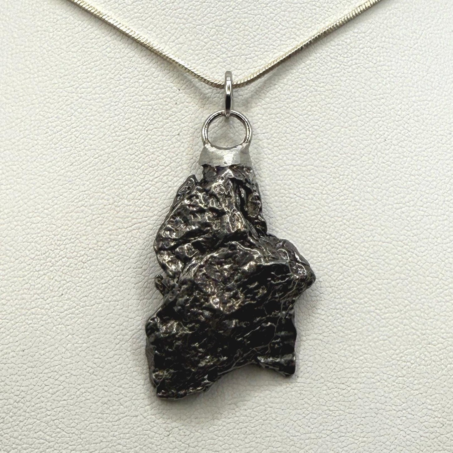 Beautiful Meteorite Campo del Cielo Pendant, 15.67 Grams, Astronomy Gift, Authentic Meteorite, Meteorite Jewelry, Meteorite Pendant, COA