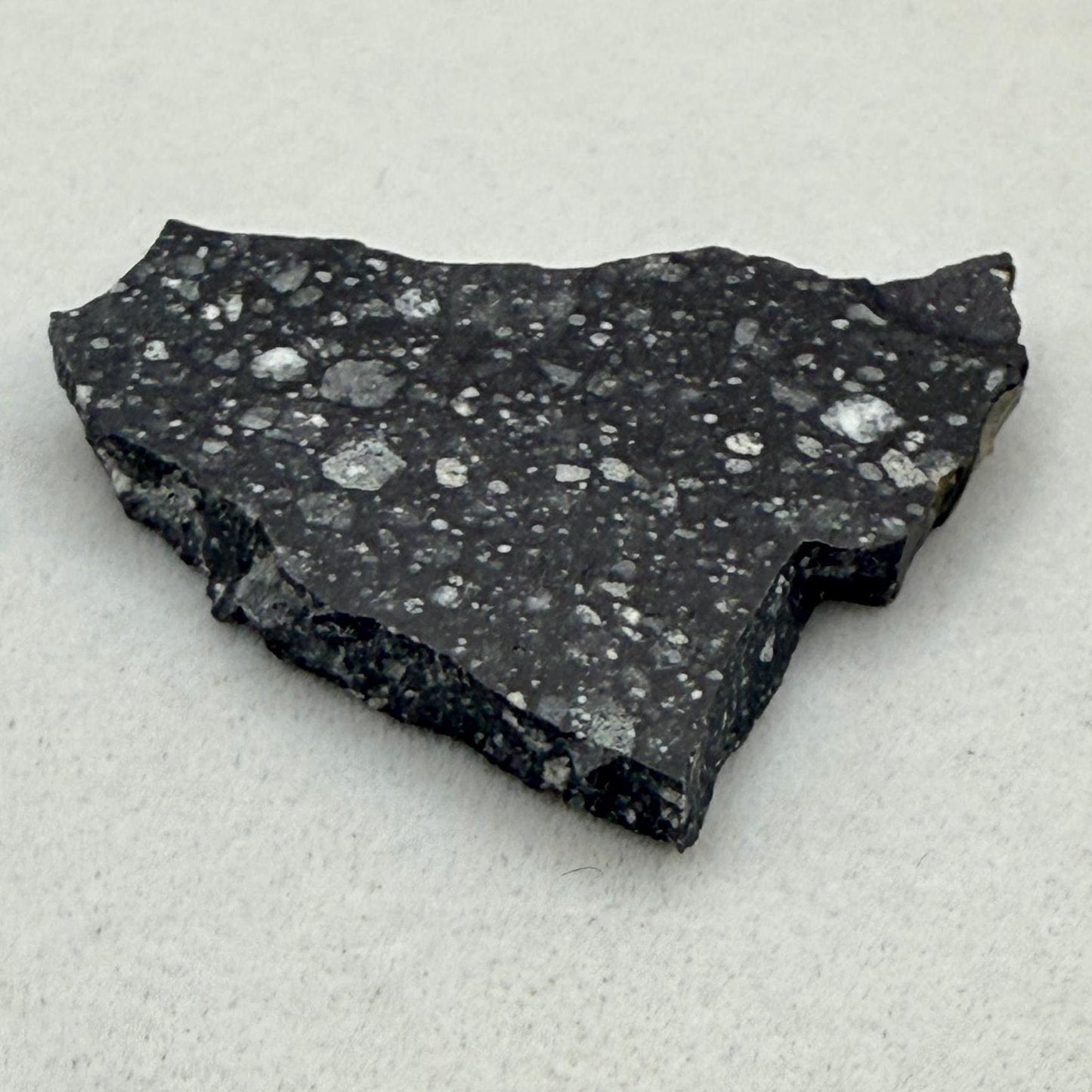 NWA 17679 Lunar Meteorite Slice, Rare Feldspathic Breccia Lunar, Mauritania, Africa, Moon Rock, Astronomy Gift, 2.38 grams