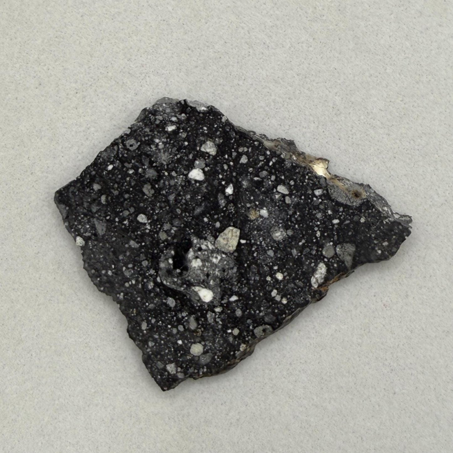 NWA 17679 Lunar Meteorite Slice, Rare Feldspathic Breccia Lunar, Mauritania, Africa, Moon Rock, Astronomy Gift, 6.61 grams