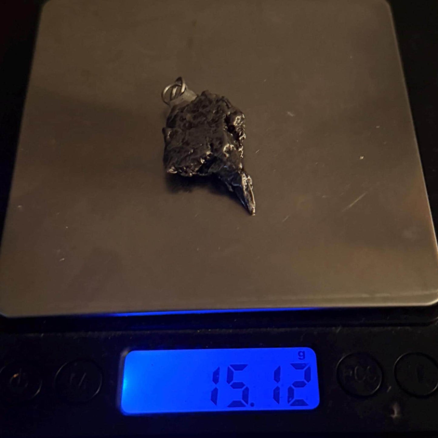 Beautiful Meteorite Campo del Cielo Pendant 15.12 Grams, Astronomy Gift, Authentic Meteorite, Meteorite Jewelry, Meteorite Pendant, COA