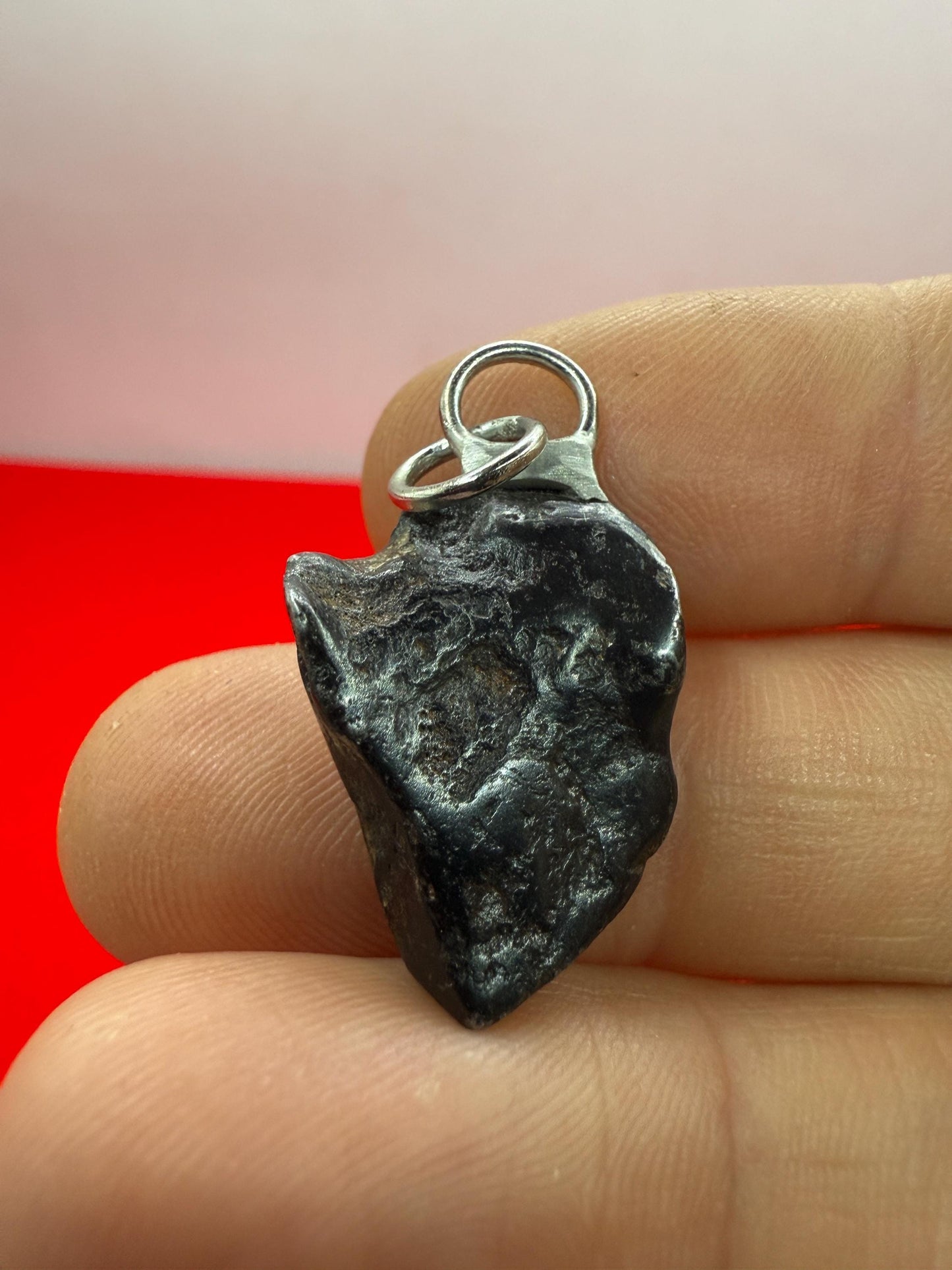 Rare Canyon Diablo Meteorite Pendant 4.97 grams, Beautiful and unique meteorite formation, Astronomy Gift, Space Gift, Iron Meteorite