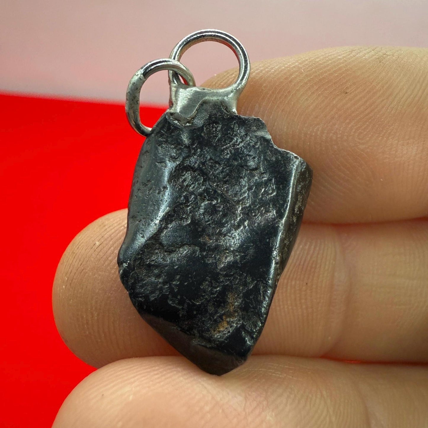 Rare Canyon Diablo Meteorite Pendant 4.97 grams, Beautiful and unique meteorite formation, Astronomy Gift, Space Gift, Iron Meteorite
