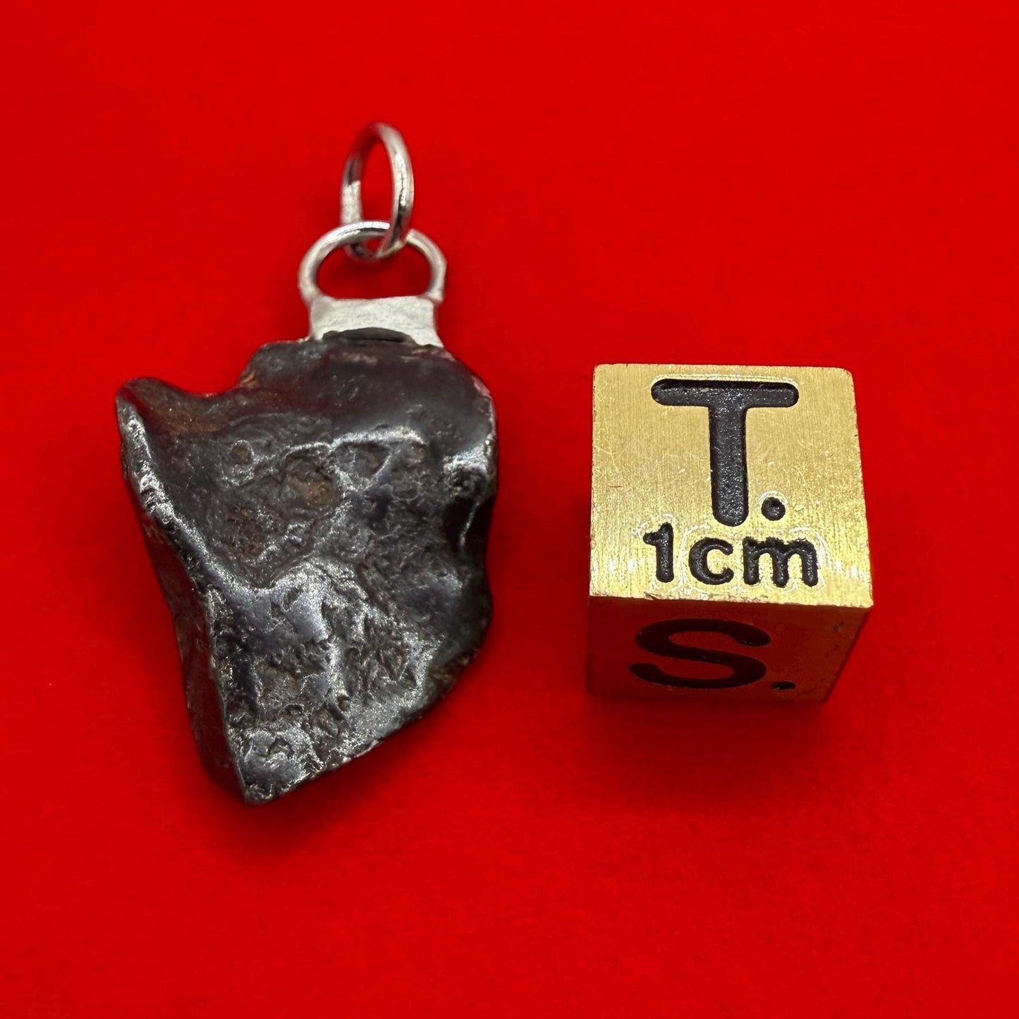 Rare Canyon Diablo Meteorite Pendant 4.97 grams, Beautiful and unique meteorite formation, Astronomy Gift, Space Gift, Iron Meteorite