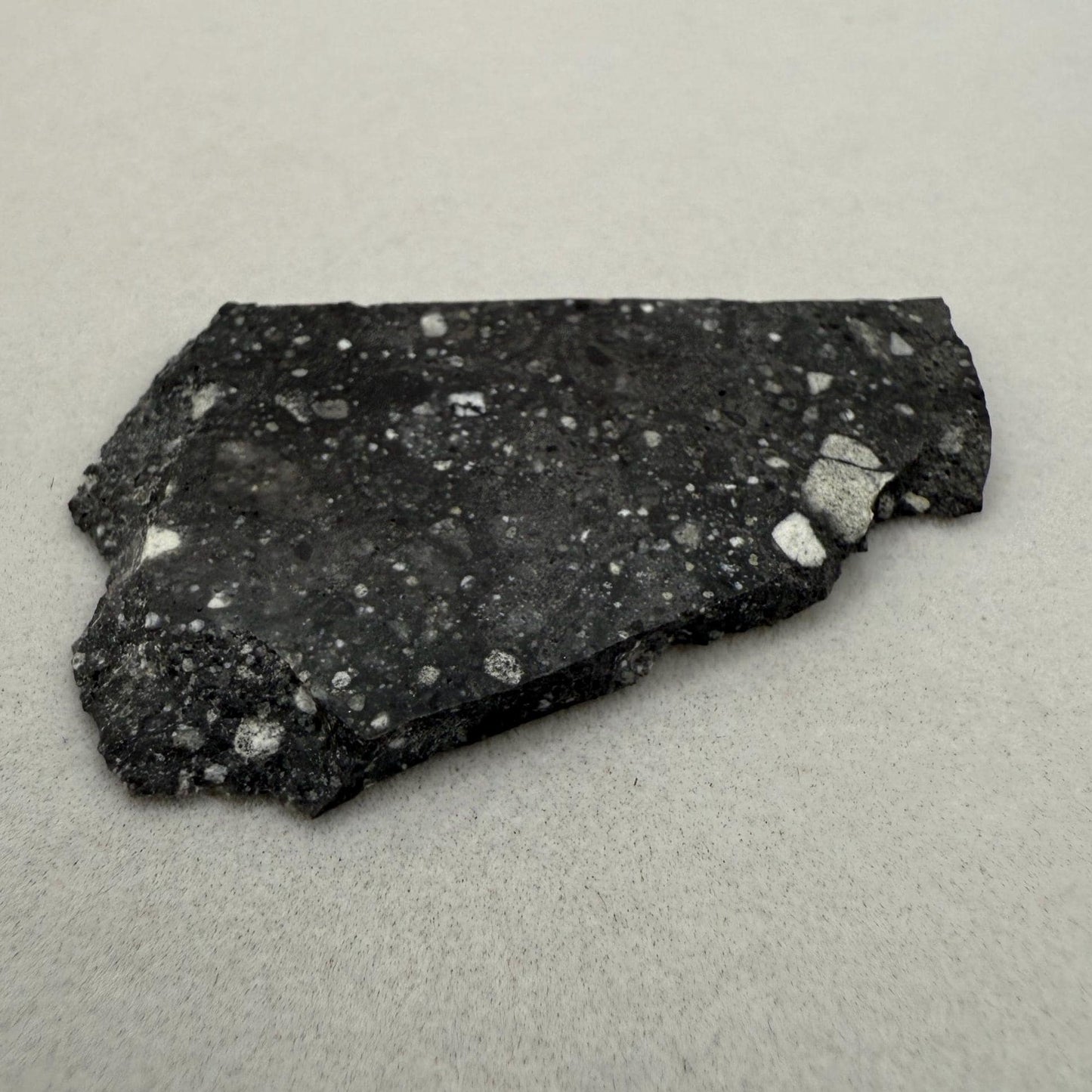 NWA 17679 Lunar Meteorite Slice, Rare Feldspathic Breccia Lunar, Mauritania, Africa, Moon Rock, Astronomy Gift, 4.30 grams