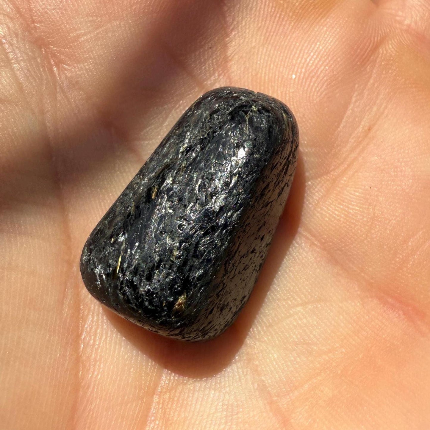 Nuummite Stone, Natural Nuummite, Greenland, Reiki, Rock Collection, Manifesting, Grounding, Energy Work, Reiki Creativity, 9.27 grams