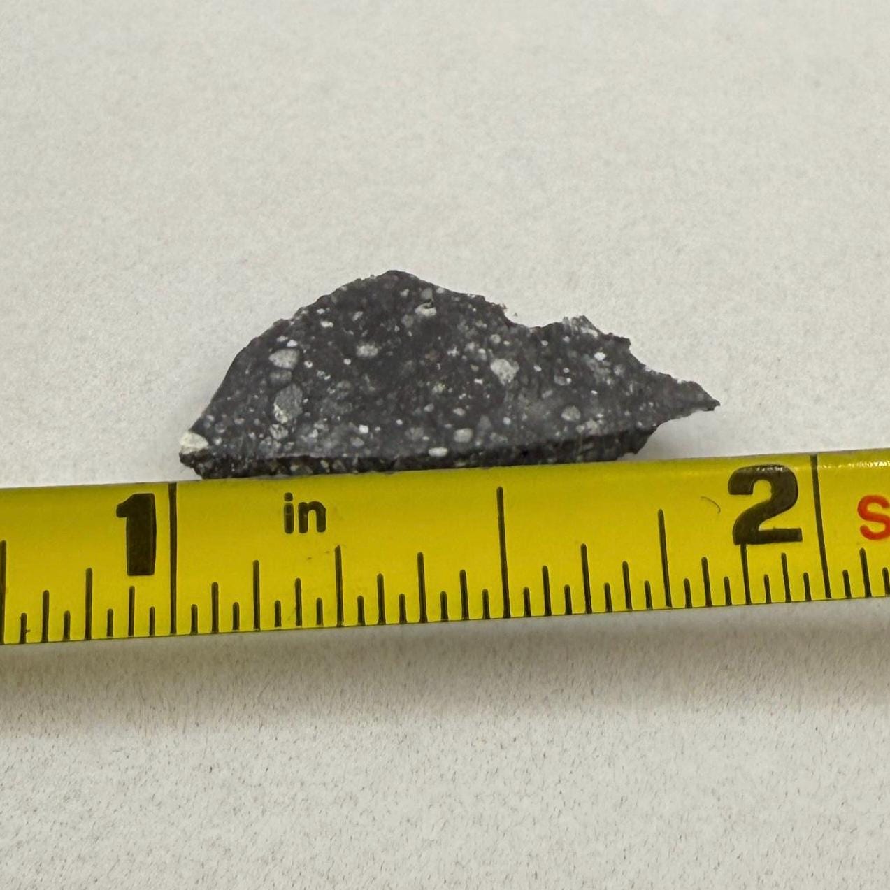 NWA 17679 Lunar Meteorite Slice, Rare Feldspathic Breccia Lunar, Mauritania, Africa, Moon Rock, Astronomy Gift, 0.69 grams