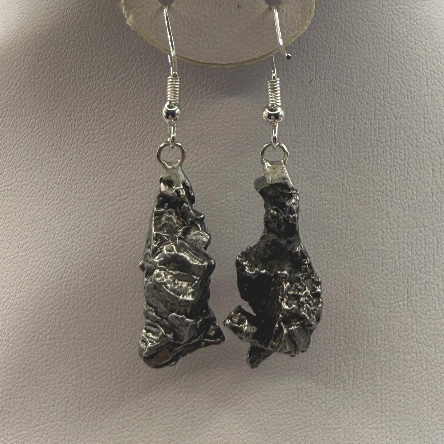 Aletai Meteorite Earings, Meteorite Earings, Fishhook, Handmade Earings, Space Jewelry, Dangle Earrings, Handmade Earrings, 15.96 grams
