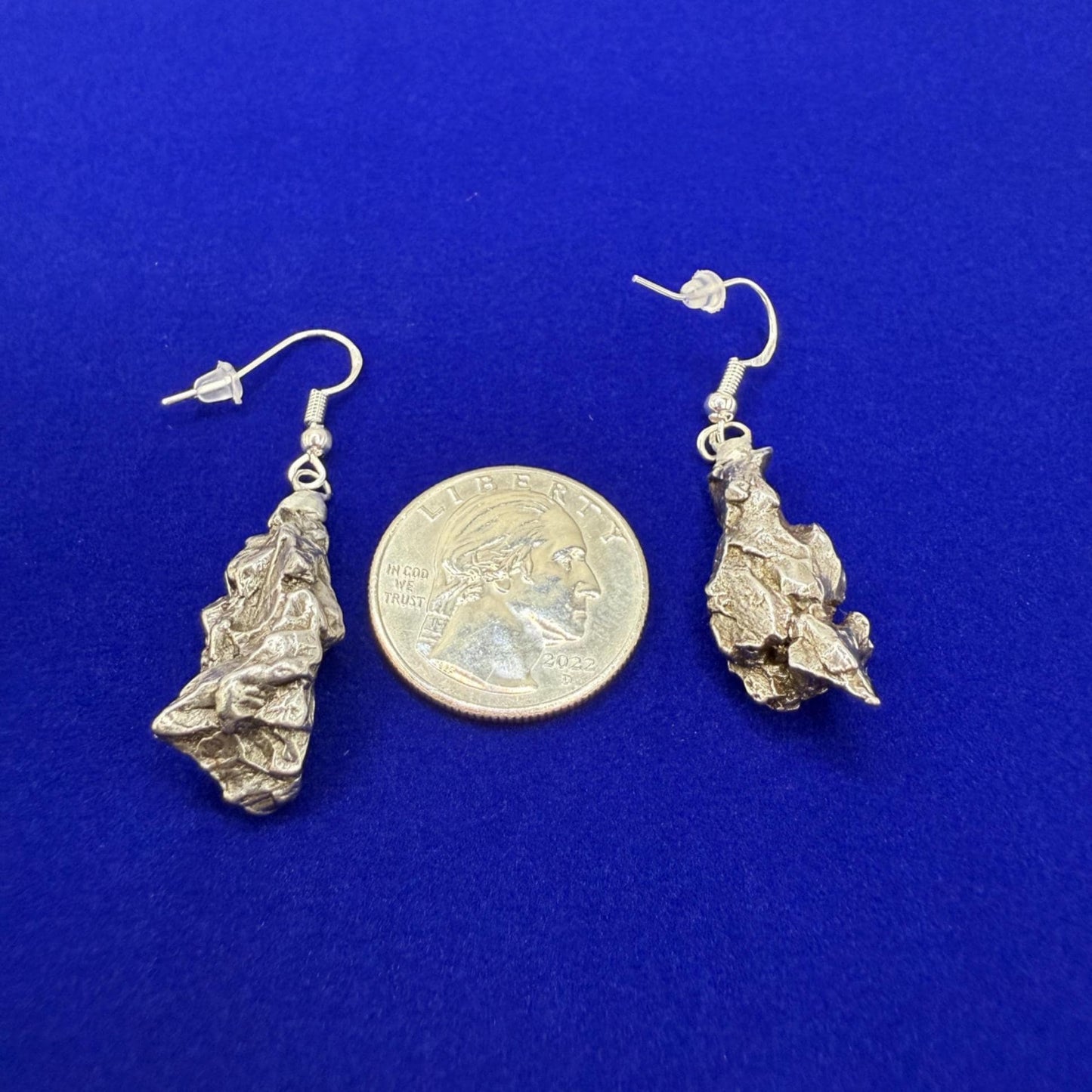 Aletai Meteorite Earings, Meteorite Earings, Fishhook, Handmade Earings, Space Jewelry, Dangle Earrings, Handmade Earrings, 15.96 grams