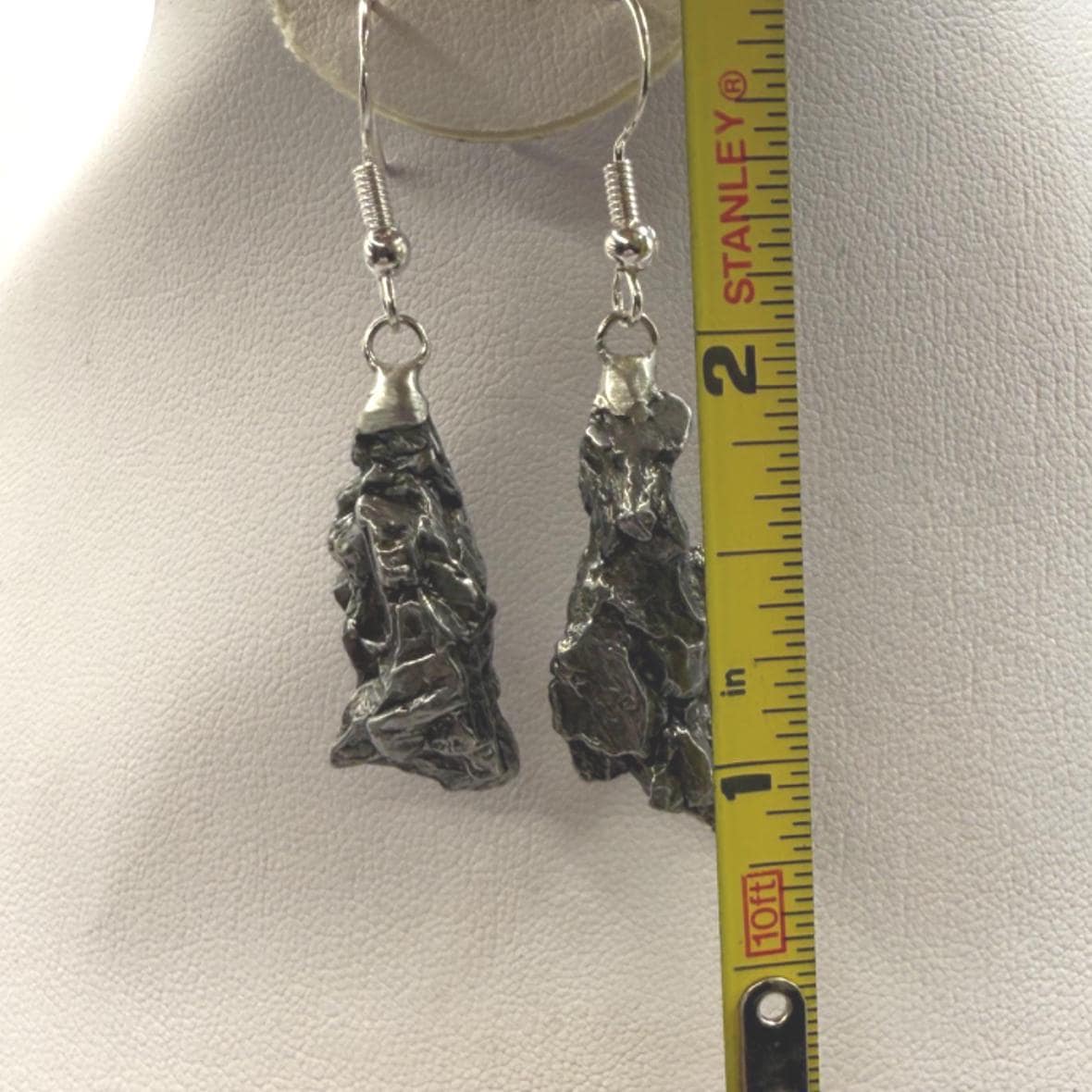 Aletai Meteorite Earings, Meteorite Earings, Fishhook, Handmade Earings, Space Jewelry, Dangle Earrings, Handmade Earrings, 15.96 grams
