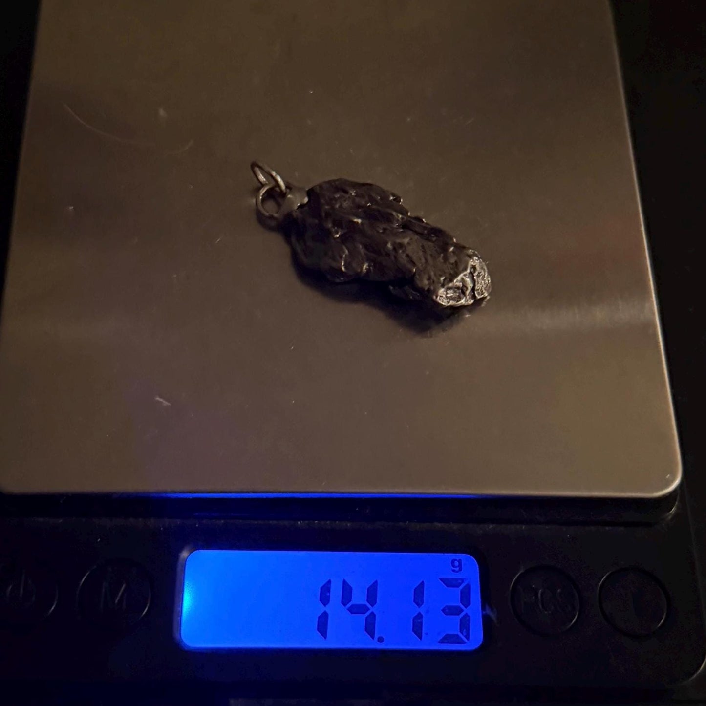 Beautiful Meteorite Campo del Cielo Pendant 14.13 Grams, Astronomy Gift, Authentic Meteorite, Meteorite Jewelry, Meteorite Pendant, COA
