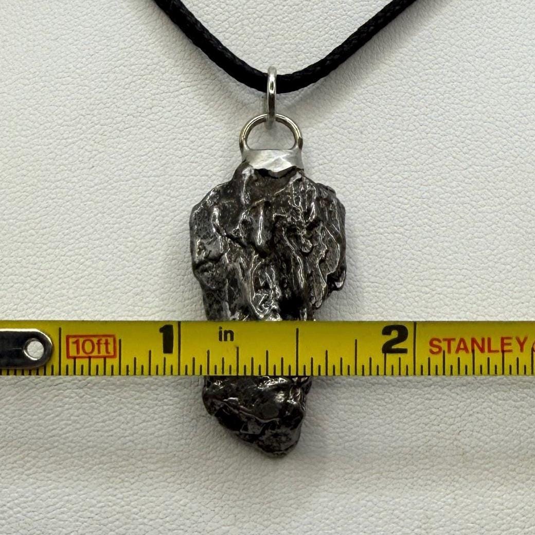Beautiful Meteorite Campo del Cielo Pendant 14.13 Grams, Astronomy Gift, Authentic Meteorite, Meteorite Jewelry, Meteorite Pendant, COA