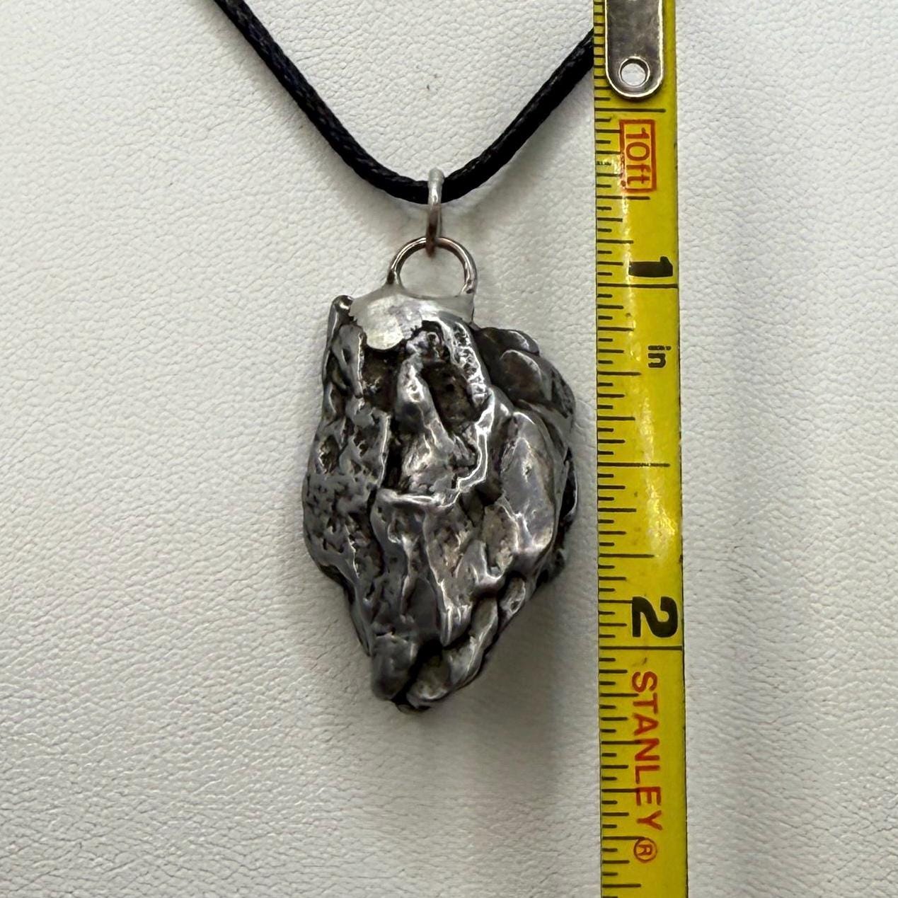 Beautiful Meteorite Campo del Cielo Pendant 20.44 Grams, Astronomy Gift, Authentic Meteorite, Meteorite Jewelry, Meteorite Pendant, COA