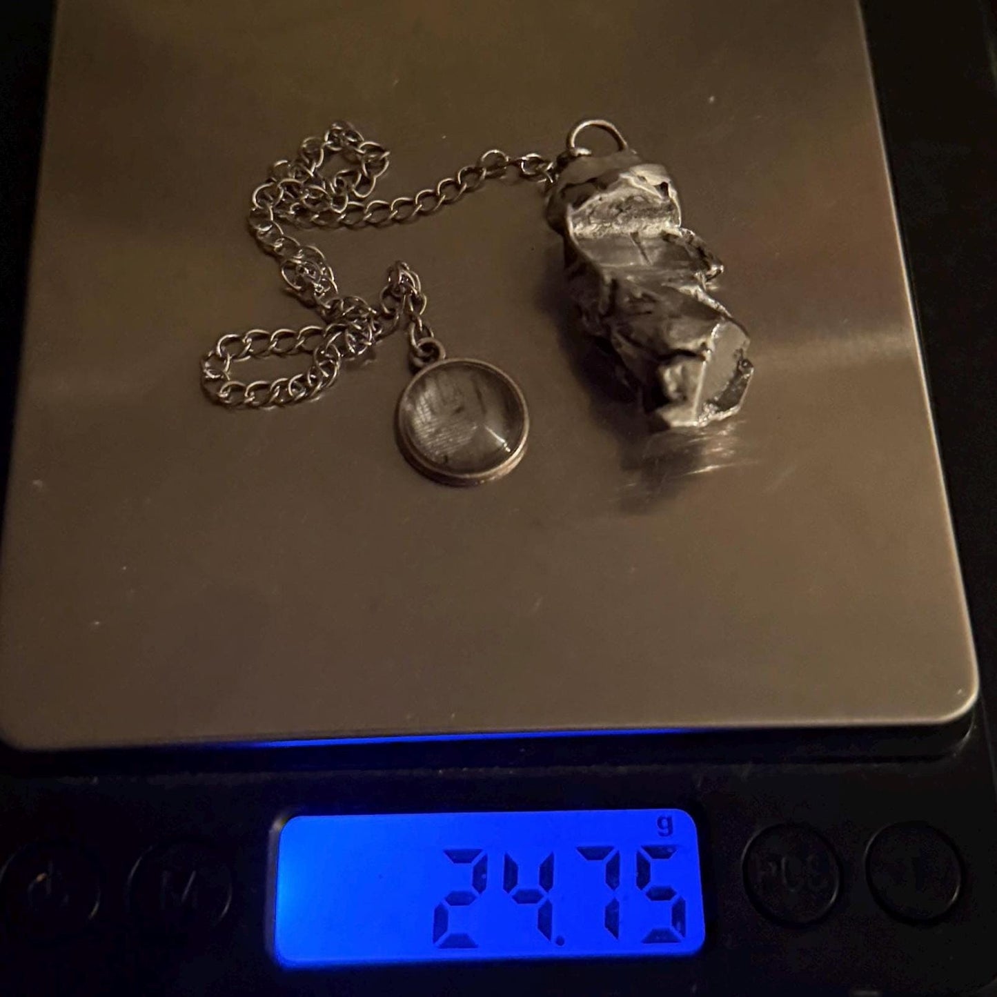 Beautiful Aletai Meteorite Pendulum, 24.75 grams, Astronomy Gift, Meditation Tool, Authentic Meteorite, Pendulum, Meteorite Pendant
