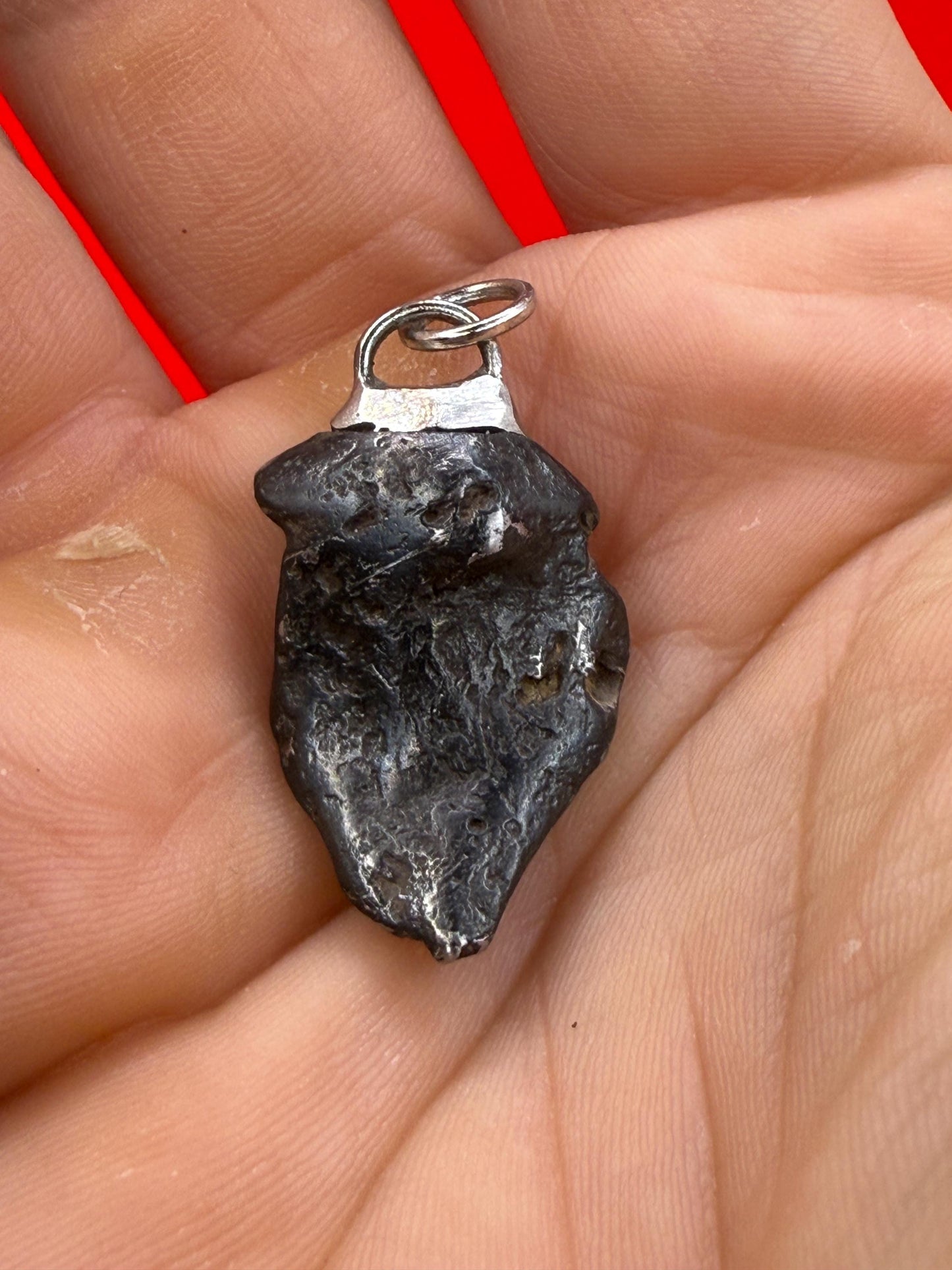 Canyon Diablo Meteorite Pendant 8.48 grams, Arizona Meteorite, Authentic Meteorite, Astronomy Gift, Space Gift, Iron Meteorite