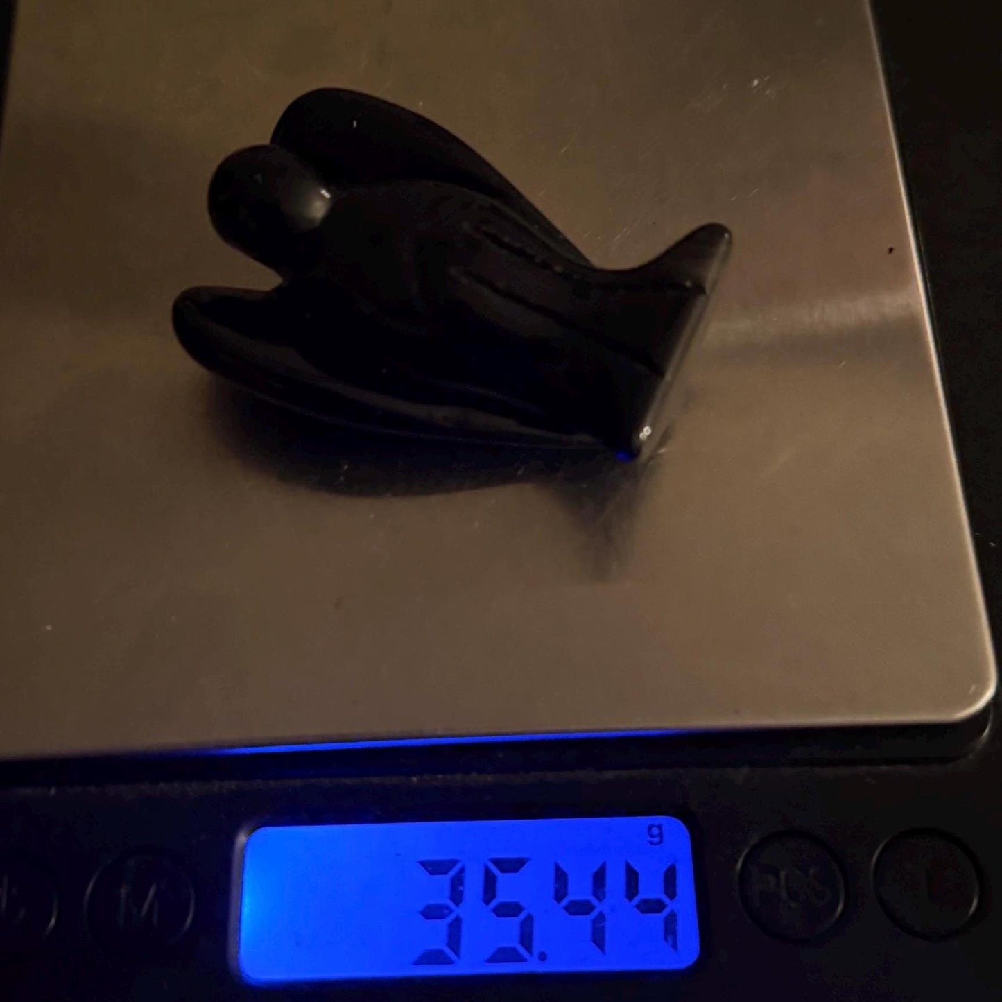 Obsidian Angel, Pocket Stone, Protection Stone, Guardian Angel, Black Angel Figurine, Angel Statue, 35.44 grams