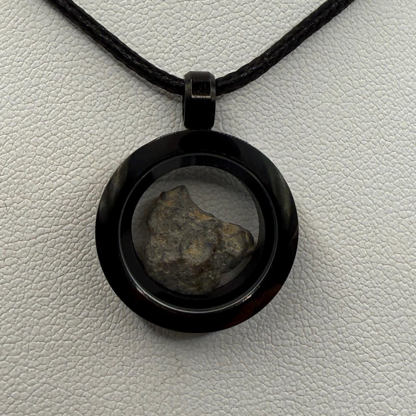 Moon|Lunar Meteorite Pendant, NWA 13974, Feldspathic Breccia, Moon Meteorite, Meteorite Collection, Lunar Feldspathic Breccia, 0.43 grams
