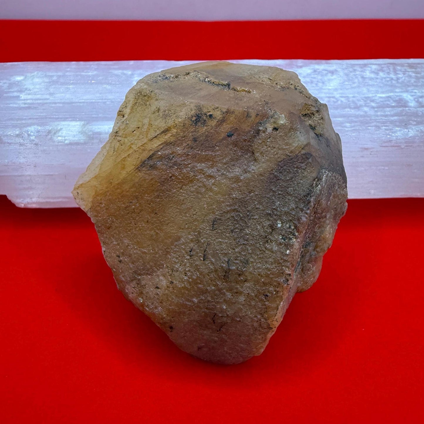 Rare Golden Brazilian Phenacite Crystal 87.54, 438 carats, High-Vibration Energy Stone, Spiritual Growth, Transformation, and Meditation