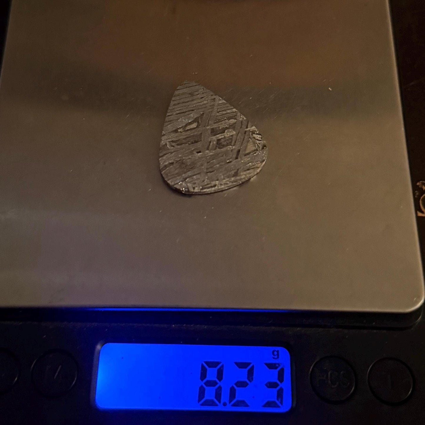 Aletai Meteorite Guitar Pick, Etched & Polished, 8.23g, Authentic Iron Meteorite, Truly Out of This World, Unique Music Gift, Astronomy Gift
