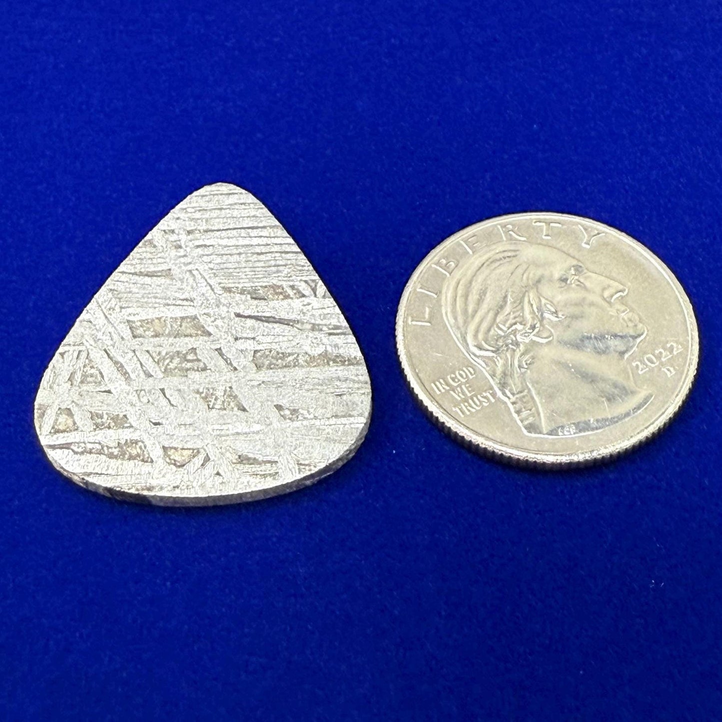 Aletai Meteorite Guitar Pick, Etched & Polished, 8.23g, Authentic Iron Meteorite, Truly Out of This World, Unique Music Gift, Astronomy Gift