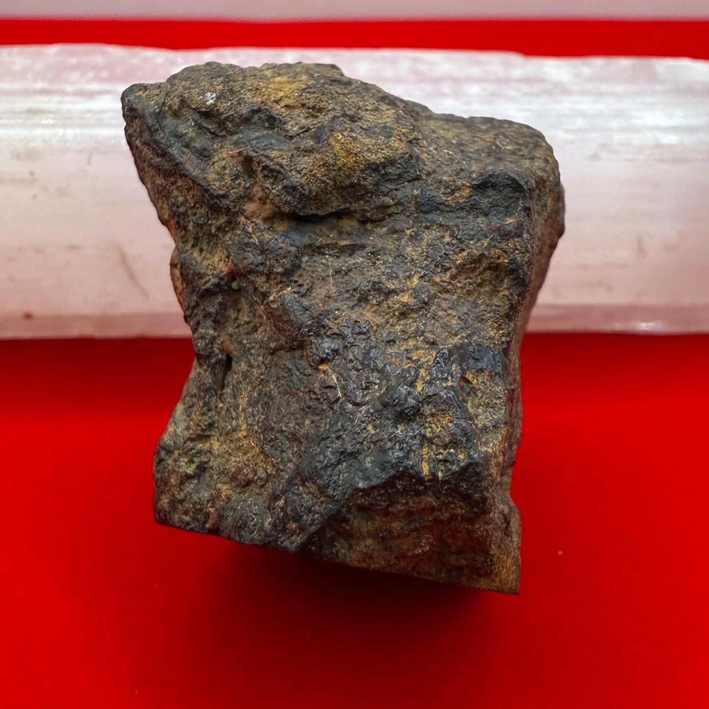 Rare Al Haggouina 001 Enstatite Chondrite Meteorite, 50.69g, Ex. Greg Hupe Collection, Cut Base with Internal Pattern