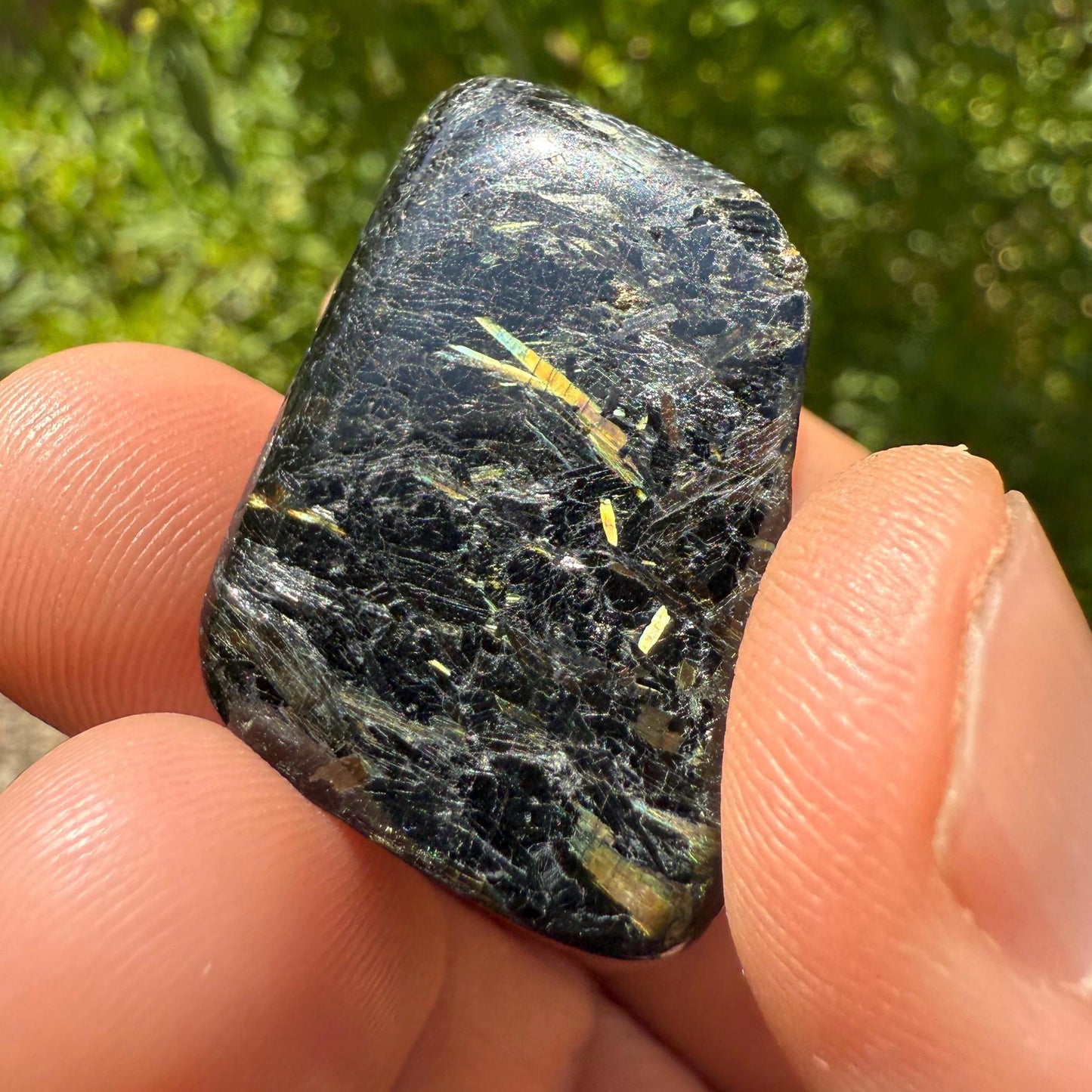 Nuummite Stone, Sorcerer’s Stone, Natural Nuummite, Greenland, Reiki, Rock Collection, Manifesting, Grounding, Energy Work, 15.78 grams
