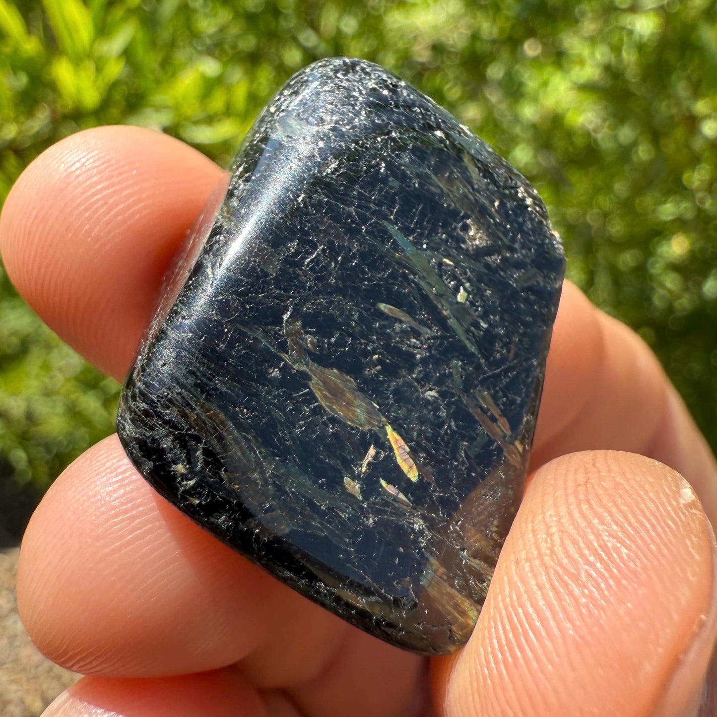 Nuummite Stone, Sorcerer’s Stone, Natural Nuummite, Greenland, Reiki, Rock Collection, Manifesting, Grounding, Energy Work, 15.78 grams
