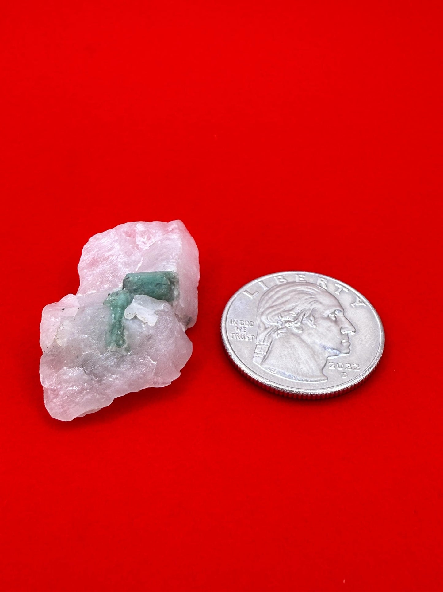 Rough Emerald on Quartz Matrix, Bahia, Brazil Emerald Stone, Brazilian Emerald, Heart Chakra, Brazilian Emerald, 7.70 grams