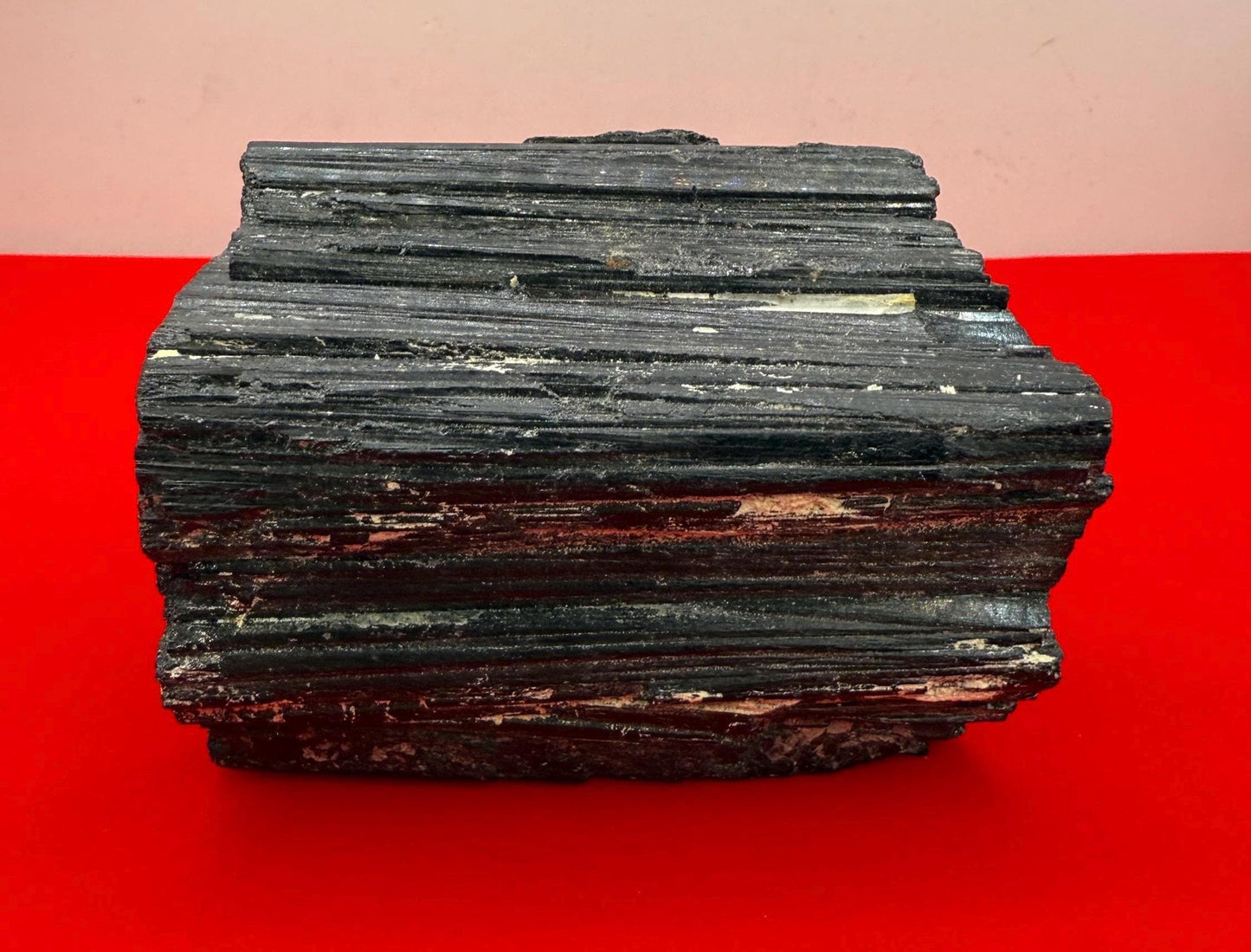 Black Tourmaline uncut natural stone, Brazilian Tourmaline, Psychic Protection, Rock Collection, Office Decor, Home Decor, 1 lb 3.0 ounces
